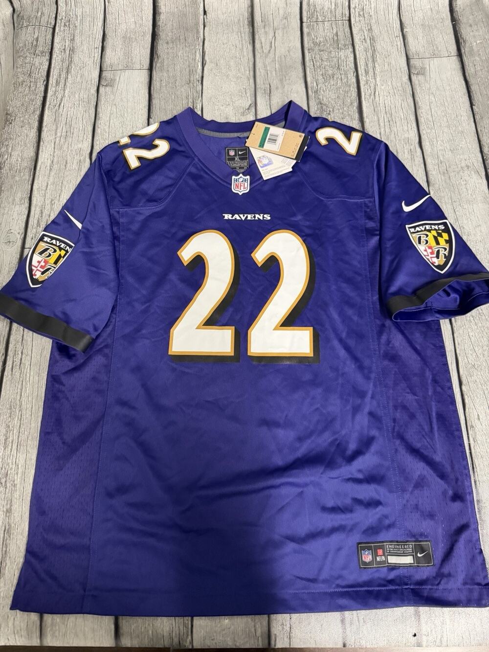 NWT Men's Nike Baltimore Ravens Derrick Henry #22 Jersey Purple XL X-Large